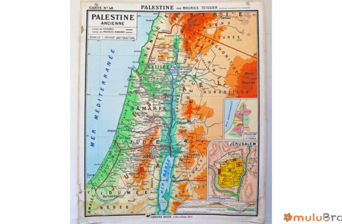 Affiche Carte Palestine Egypte MuluBrok Brocante En Ligne