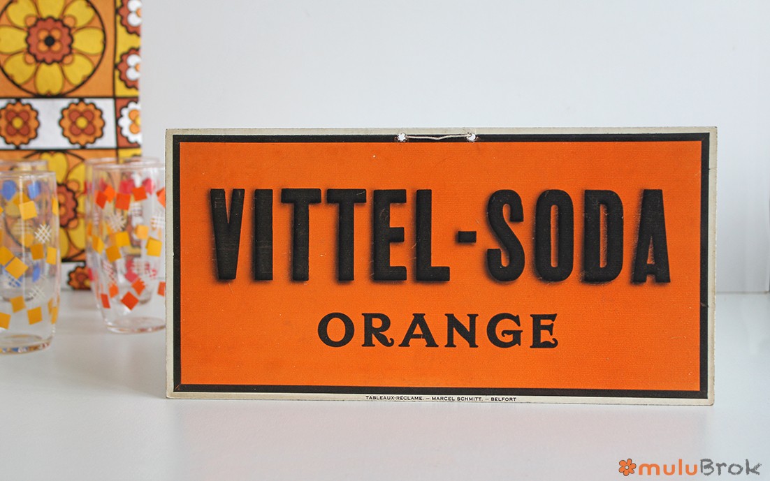 Pancarte Vittel Soda orange