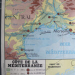 Photo 5 - Affiche carte Côtes Atlantique et Méditerranée