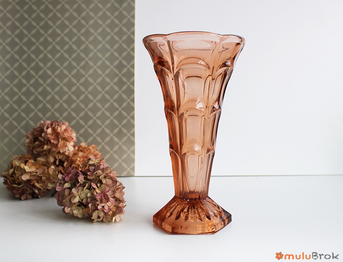 Vase Art déco rose