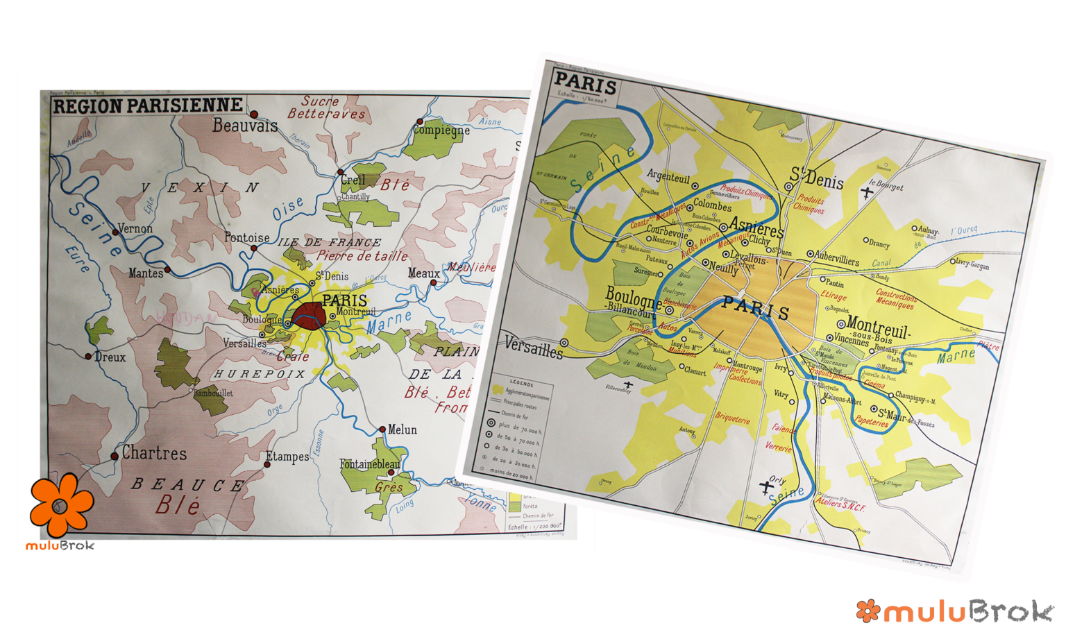 Affiche carte Paris Région Parisienne